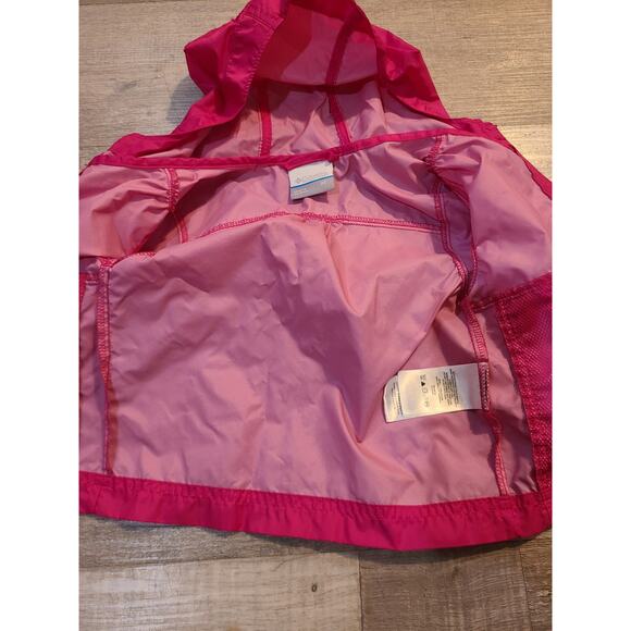 Columbia, pink windbreaker jacket, Size 2T. - Picture 3 of 6